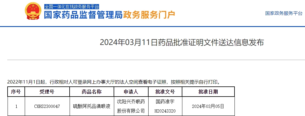 国内首款延缓儿童近视滴眼液获批